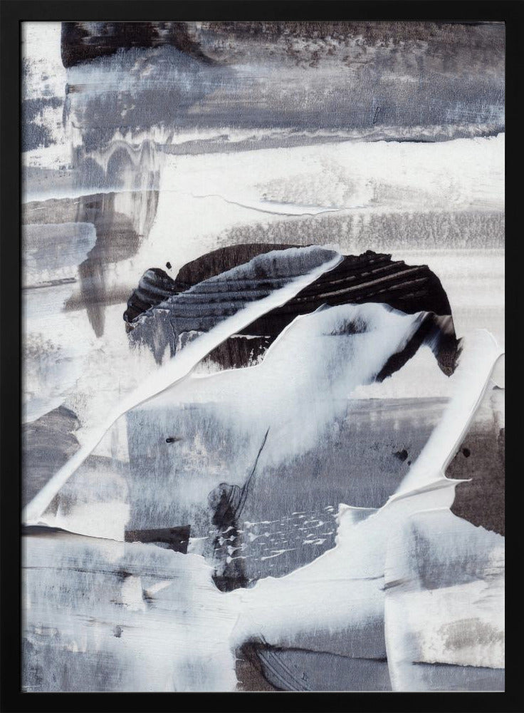 Monochrome Brushstrokes | Poster