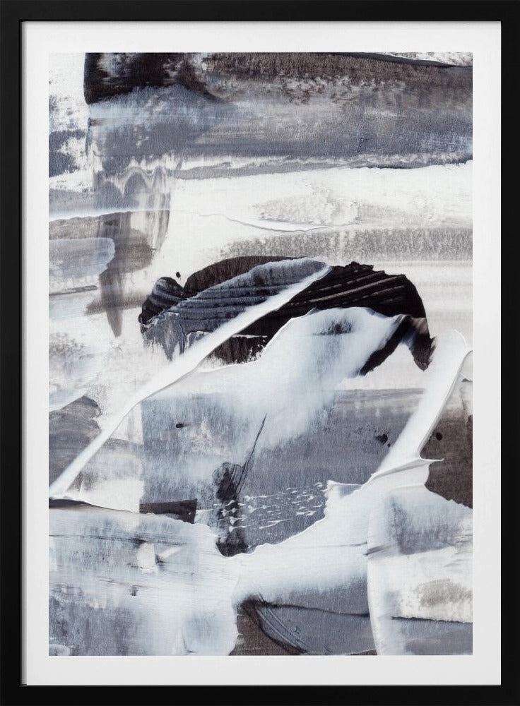 Monochrome Brushstrokes | Poster