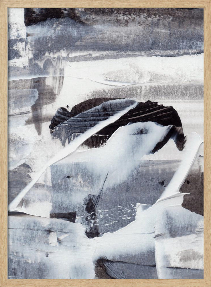 Monochrome Brushstrokes | Poster