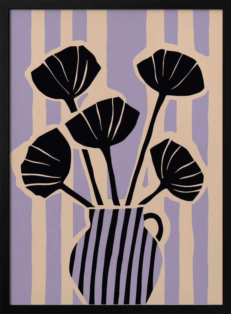 Striped Blossom Vase | Poster