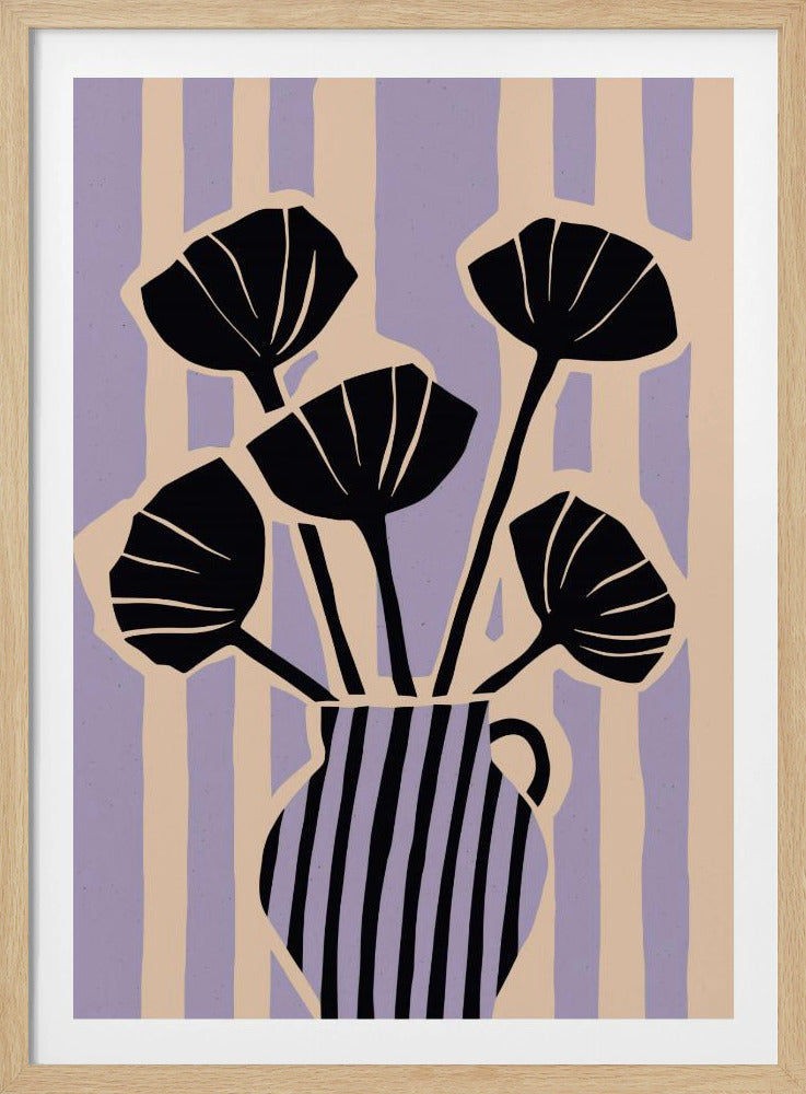Striped Blossom Vase | Poster