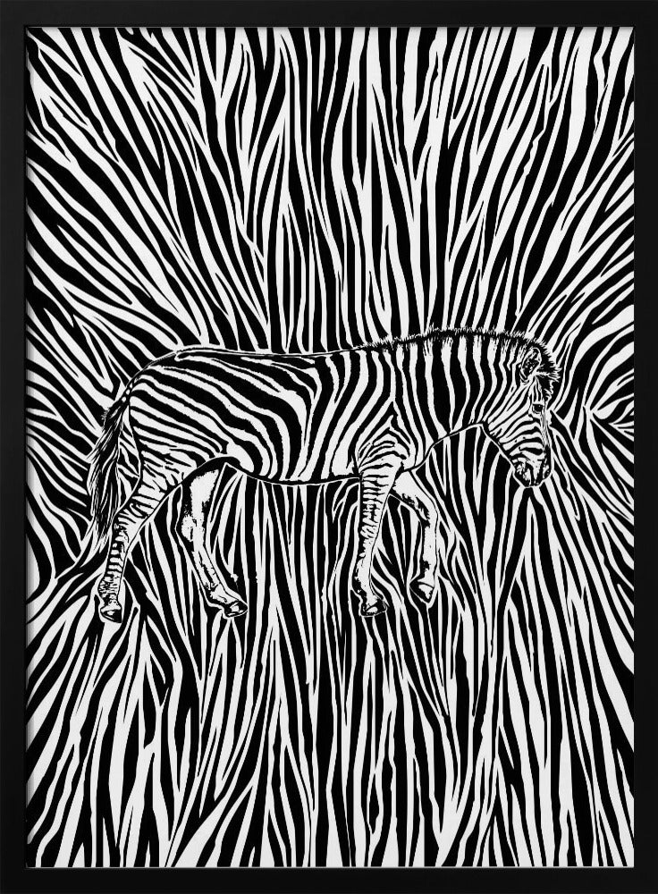 African Zebra striped camouflage | Poster