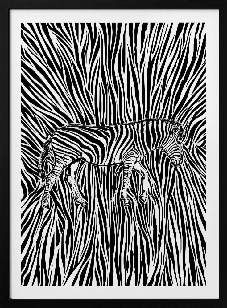 African Zebra striped camouflage | Poster
