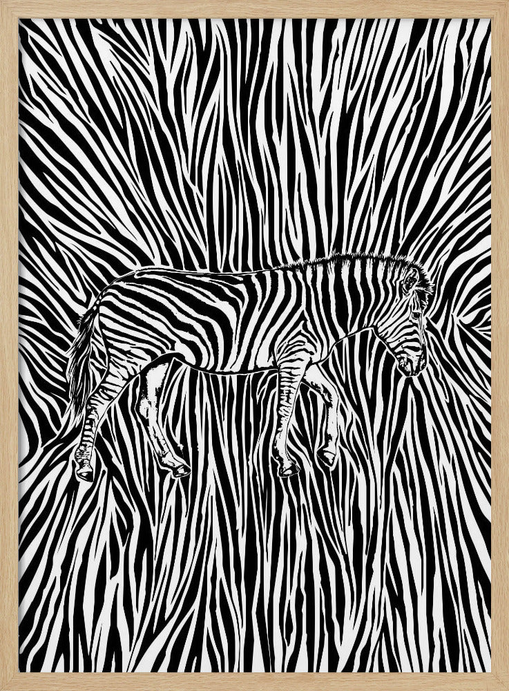 African Zebra striped camouflage | Poster