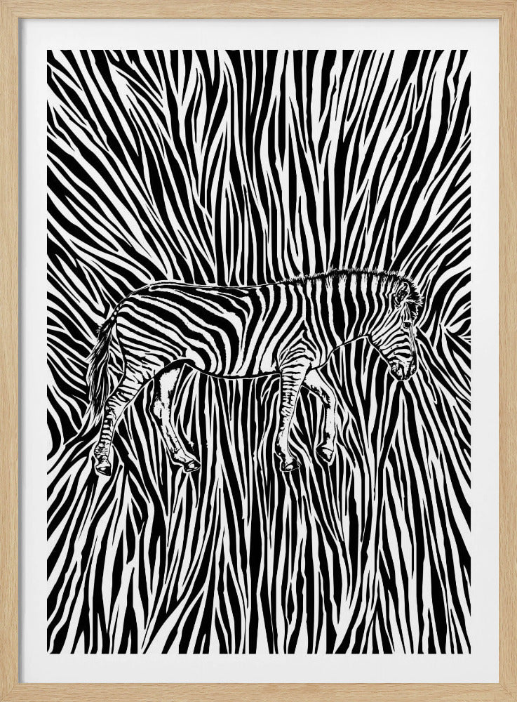 African Zebra striped camouflage | Poster