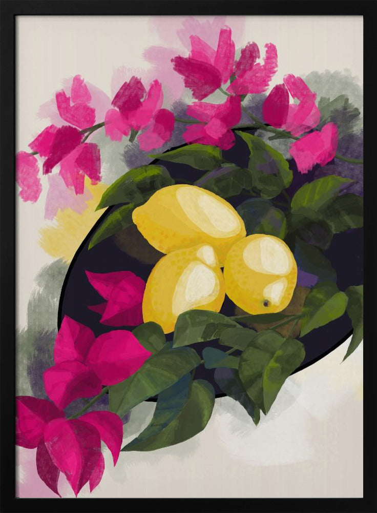 Bougainvillea and lemons | Poster