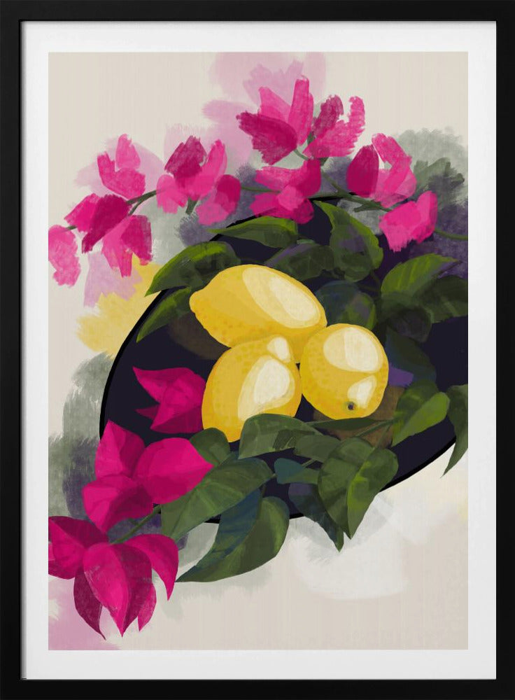 Bougainvillea and lemons | Poster
