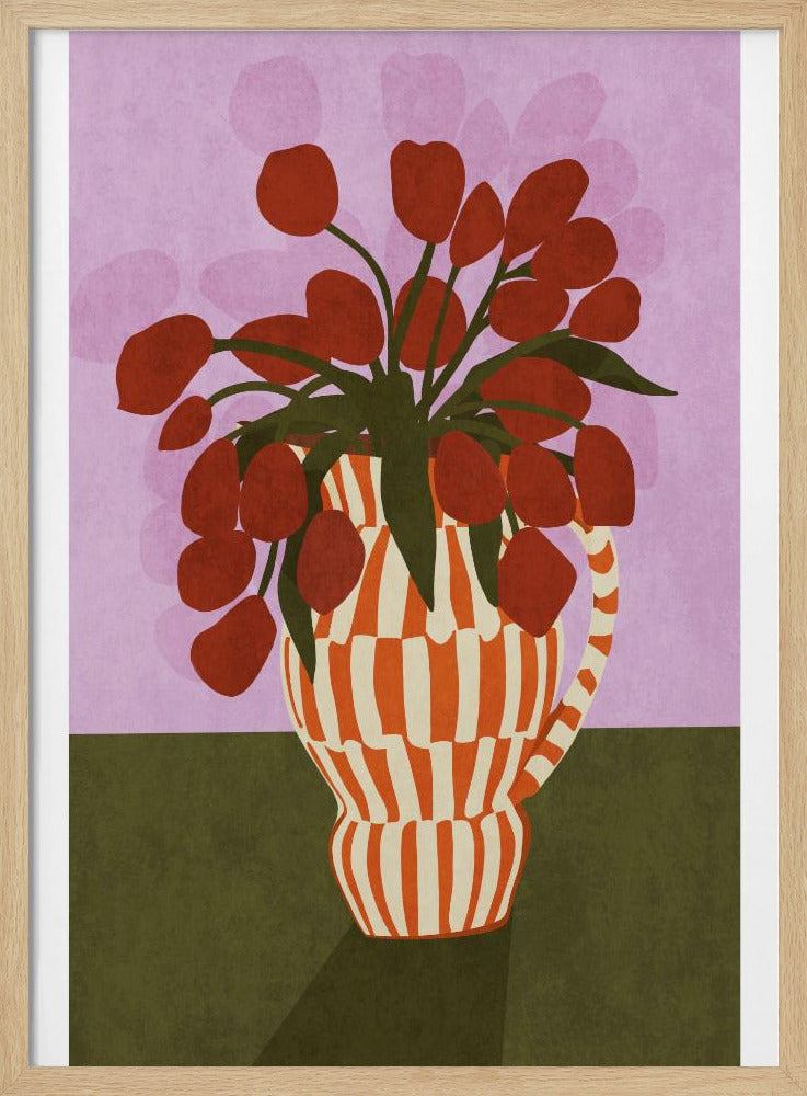Bold Tulips in Vase | Poster