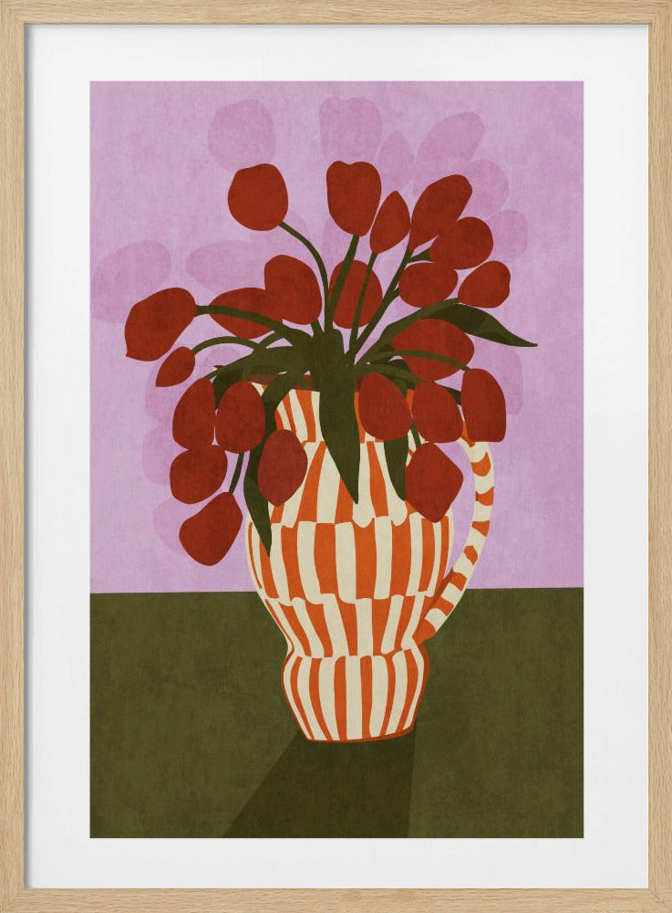 Bold Tulips in Vase | Poster