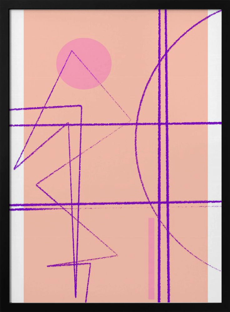 Pink Geometric Dance | Poster