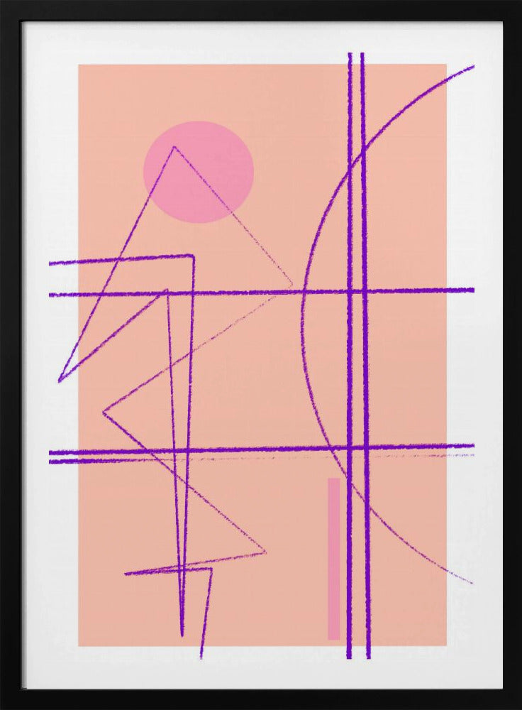 Pink Geometric Dance | Poster