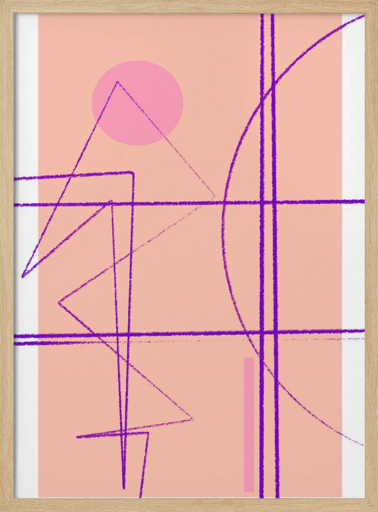Pink Geometric Dance | Poster