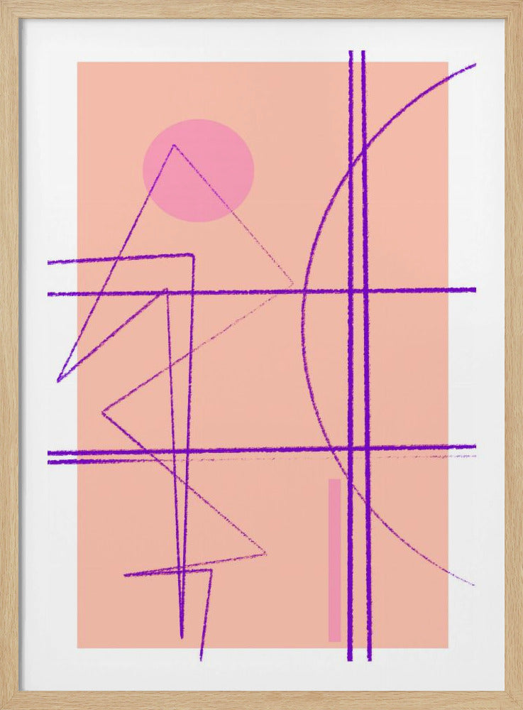 Pink Geometric Dance | Poster