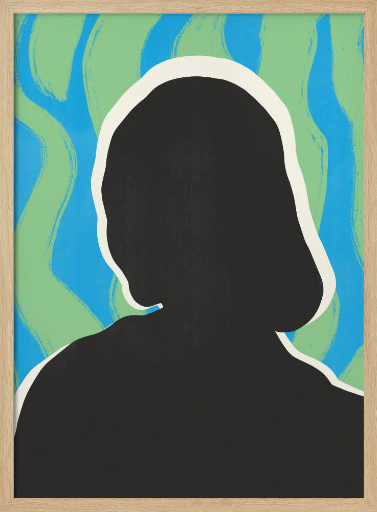 Anonymous Portrait In Cool Colors | Poster