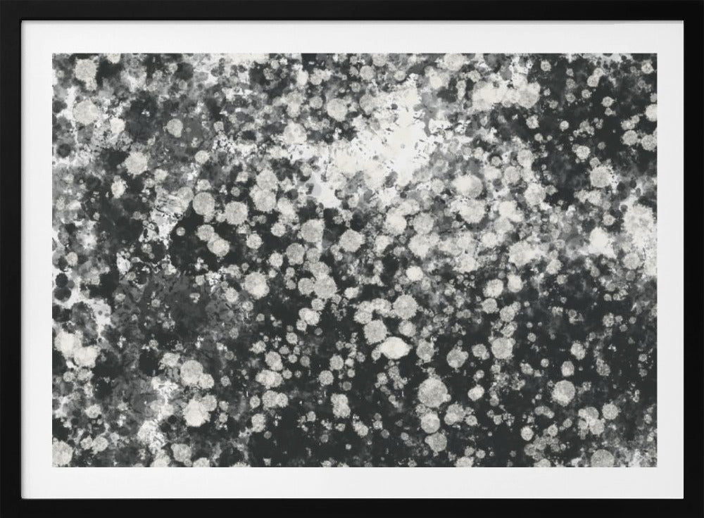 Dynamic Black and White Mystic Dots | Poster