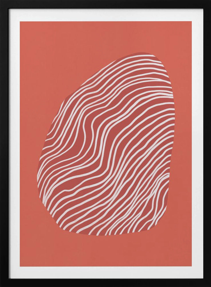 Line art confined in space-red | Poster