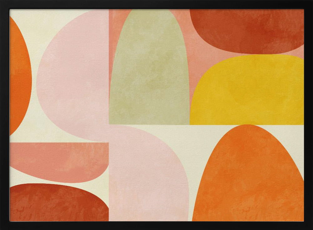 Warm Pastel Geometry | Poster