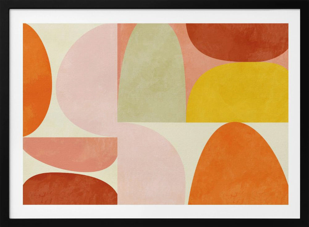 Warm Pastel Geometry | Poster