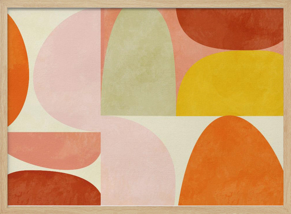 Warm Pastel Geometry | Poster