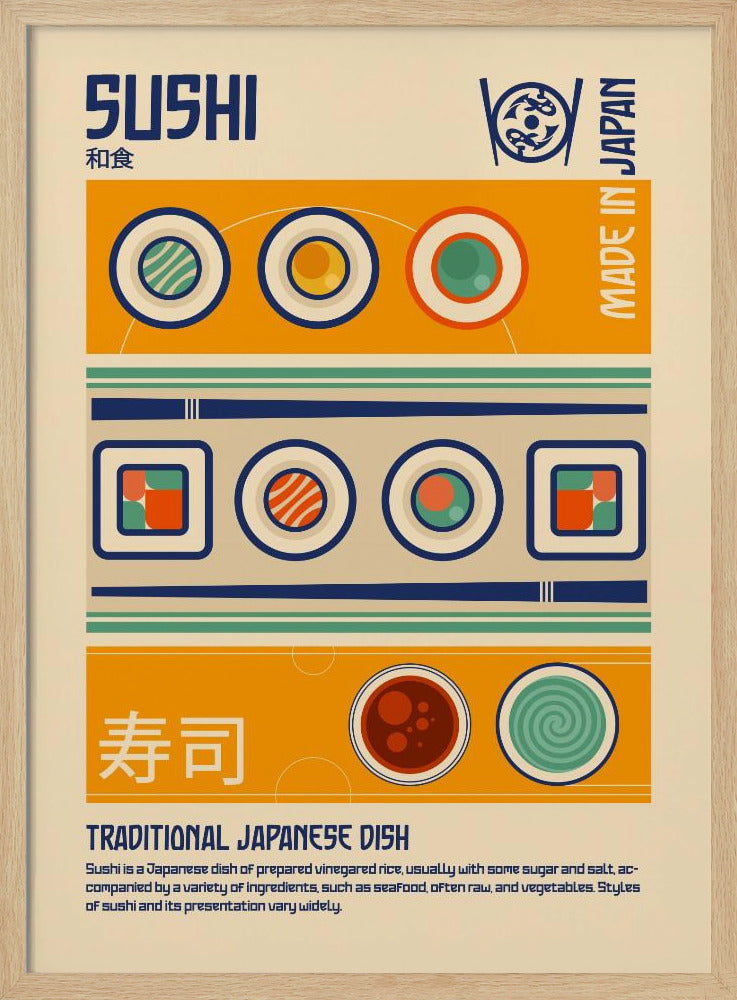 Sushi Japanese Food Print | Poster