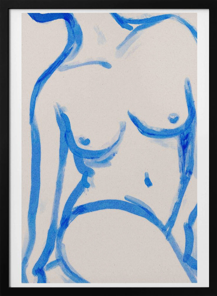 Blue Contour Nude | Poster