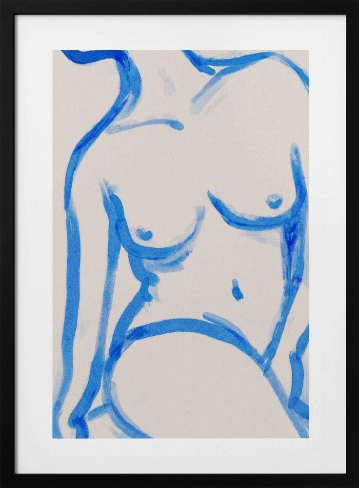 Blue Contour Nude | Poster