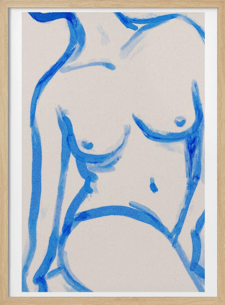 Blue Contour Nude | Poster