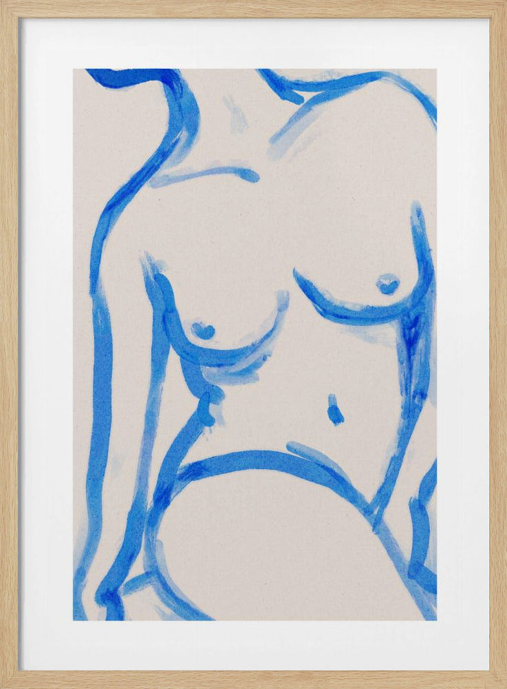 Blue Contour Nude | Poster