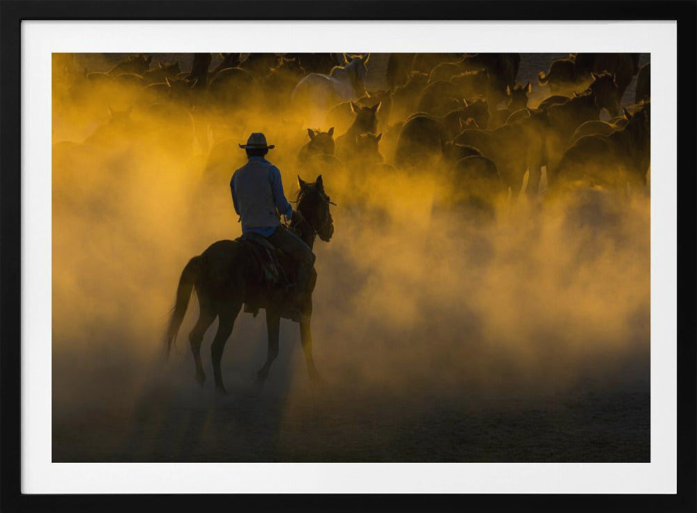 cowboy and horses | Poster