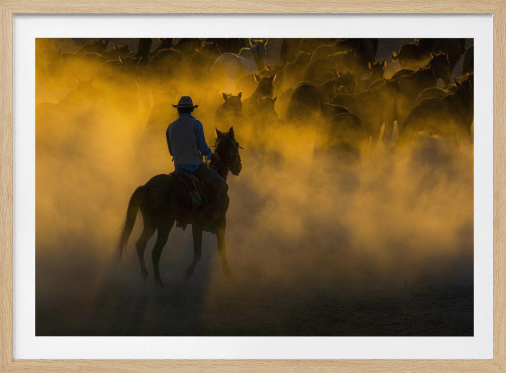 cowboy and horses | Poster