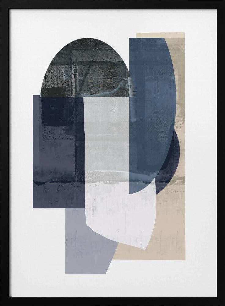 Navy Shapes No1 | Poster