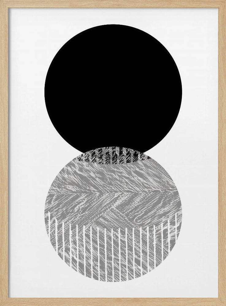 Black Grey Dots Bauhaus No2 | Poster
