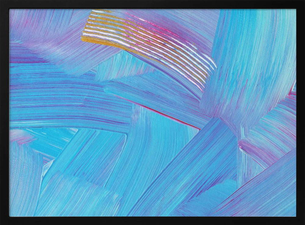 Vibrant Blue Brushstrokes | Poster