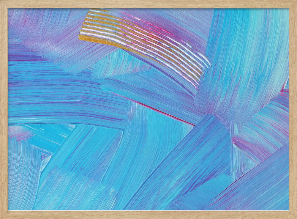 Vibrant Blue Brushstrokes | Poster