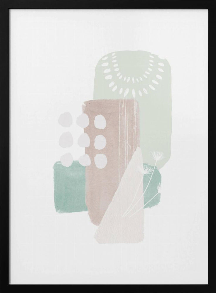Pastel Green Shapes | Poster