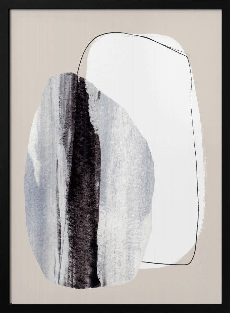 Organic Shapes With Textured Brushstrokes | Poster