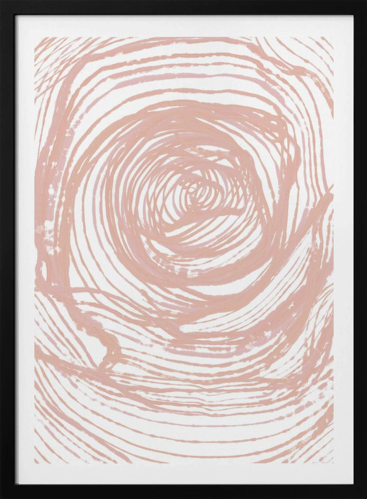 Swirling Lines In Soft Peach Tones | Poster