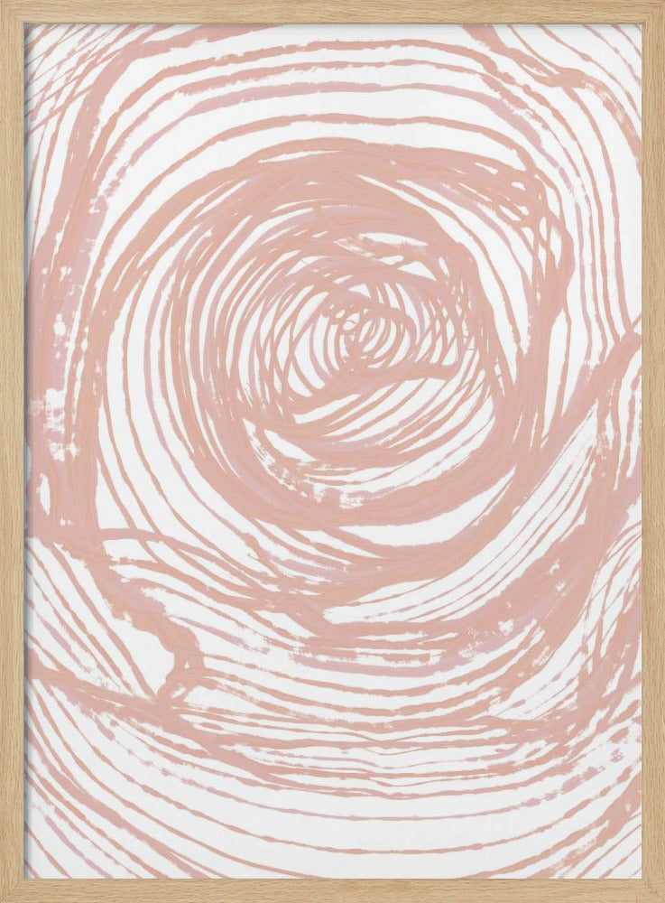 Swirling Lines In Soft Peach Tones | Poster
