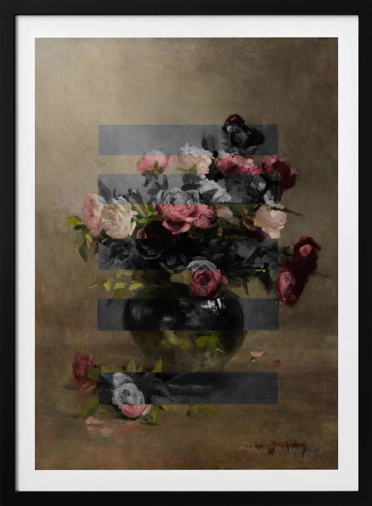 Bouquet of Vintage Oil Painting Flowers, Collage | Poster