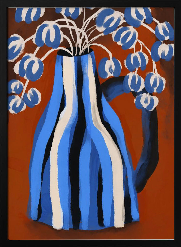 Striped Vase Blooms | Poster
