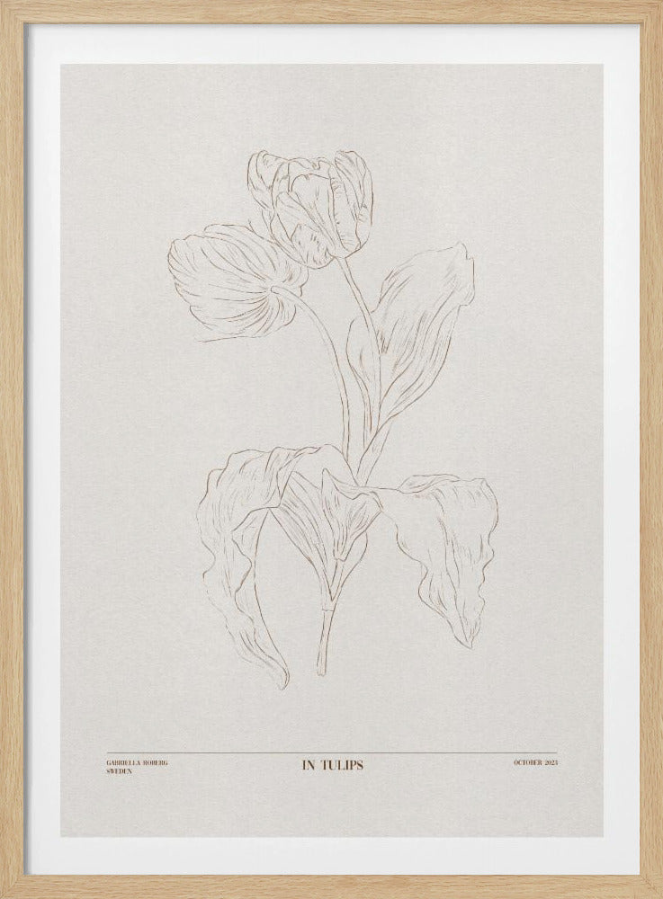 In Tulips (brown) | Poster
