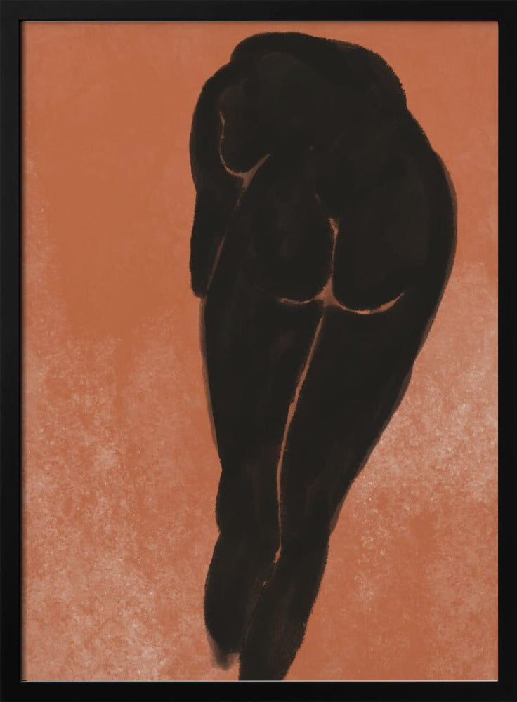 Bathing nude in black | Poster