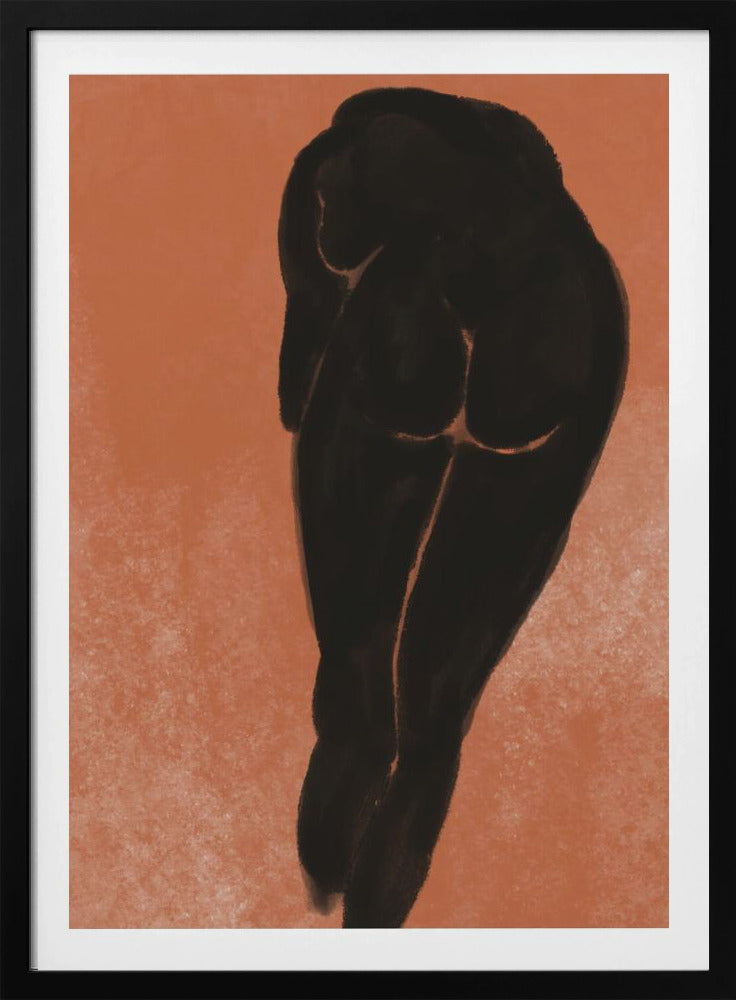 Bathing nude in black | Poster