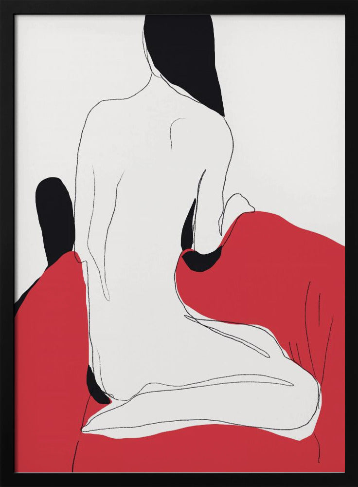 Nude Figure in a Dynamic Pose | Poster
