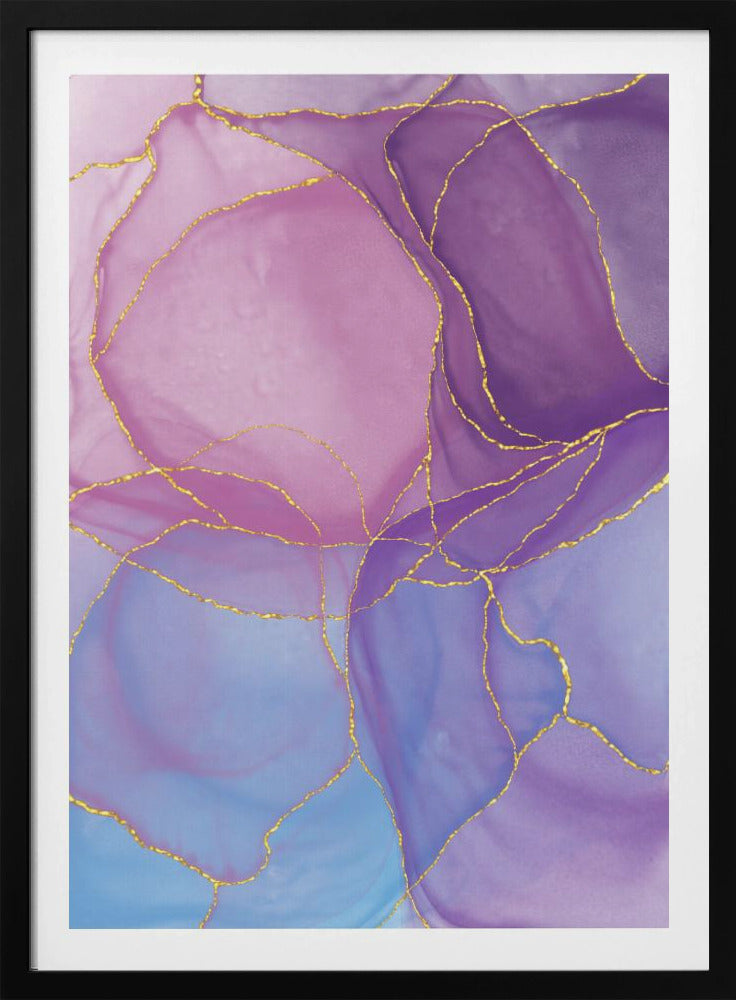 Abstract Pastel & Gold | Poster