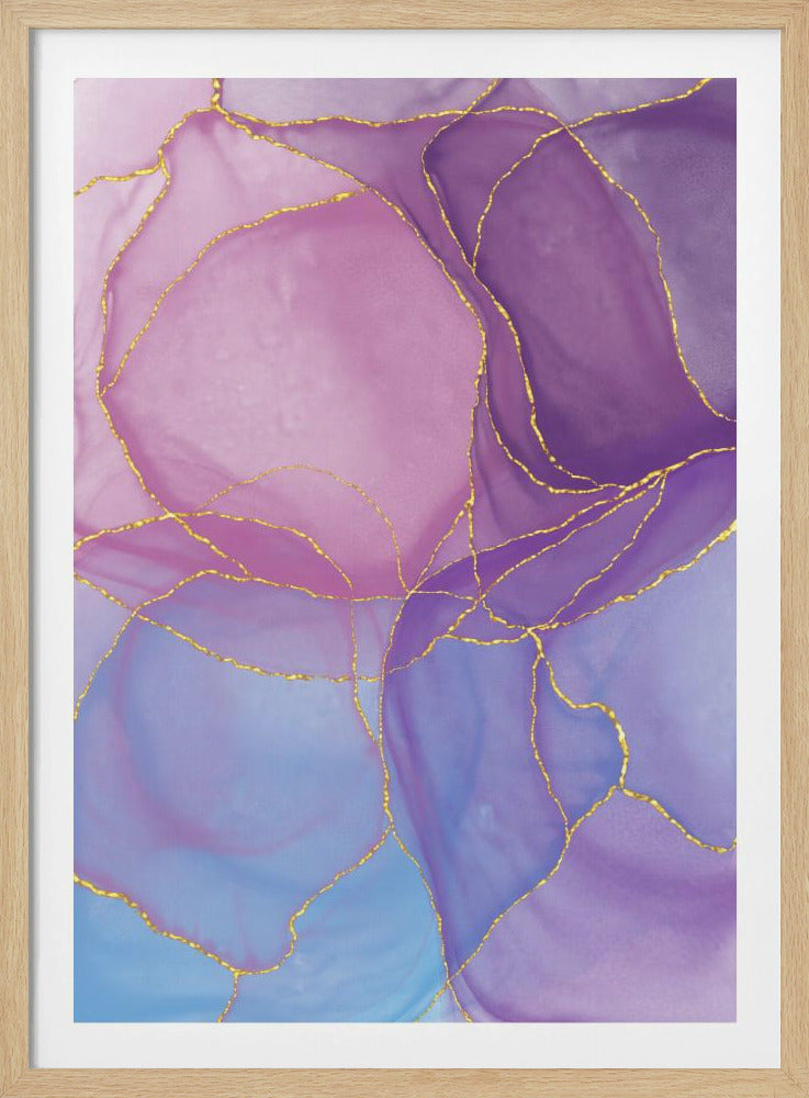 Abstract Pastel & Gold | Poster