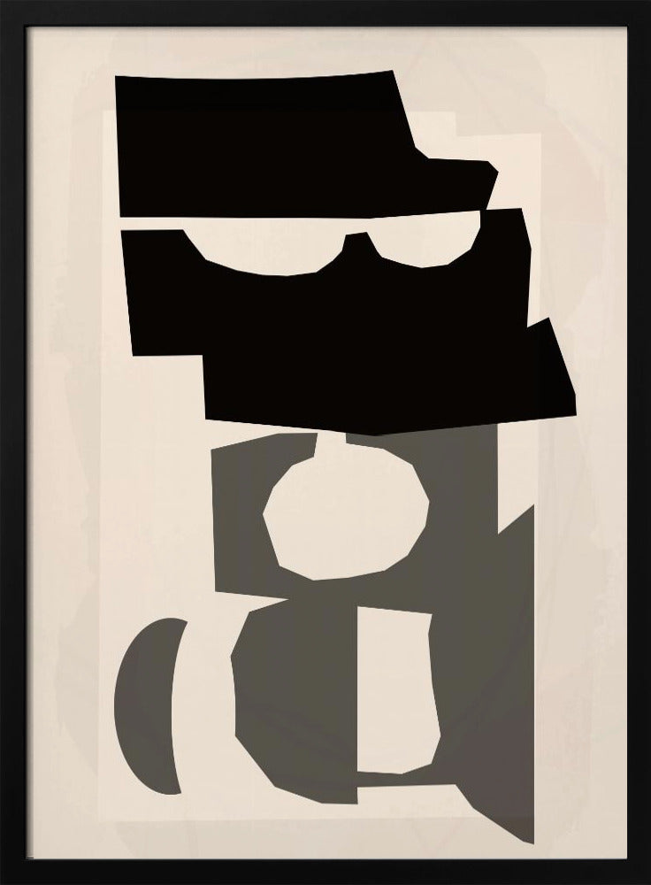 Black and White Cut Out Shapes 2 | Poster