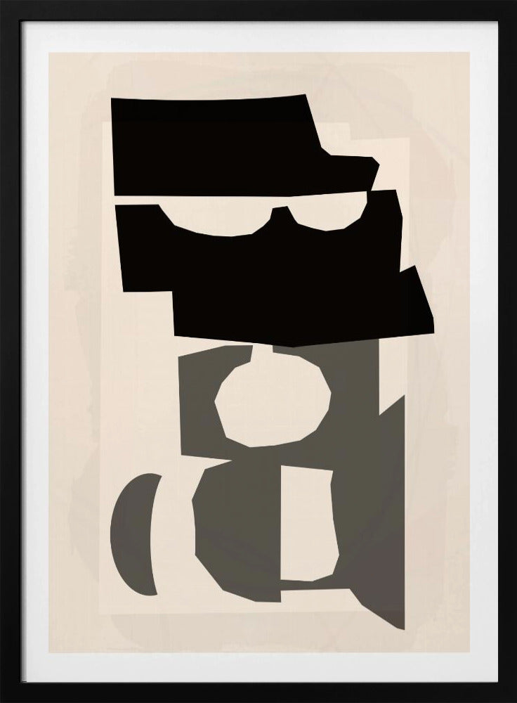 Black and White Cut Out Shapes 2 | Poster