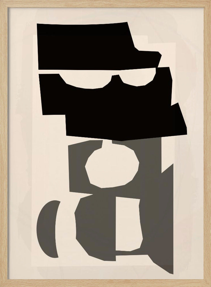 Black and White Cut Out Shapes 2 | Poster