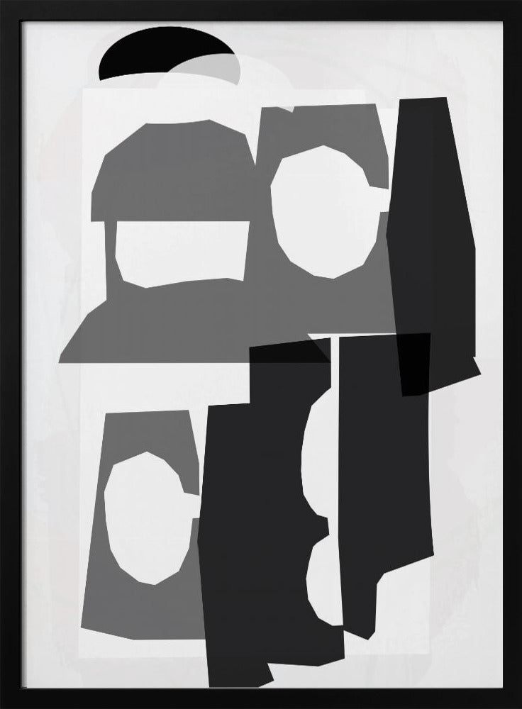 Black and White Cut Out Shapes 3 | Poster